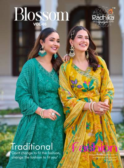 BLOSSOM VOL 6 BY RADHIKA LIFESTYLE DESIGNER KURTI WHOLESELER IN SURAT